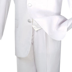 Men's Regular Fit Tuxedo 3 Piece with Vest White