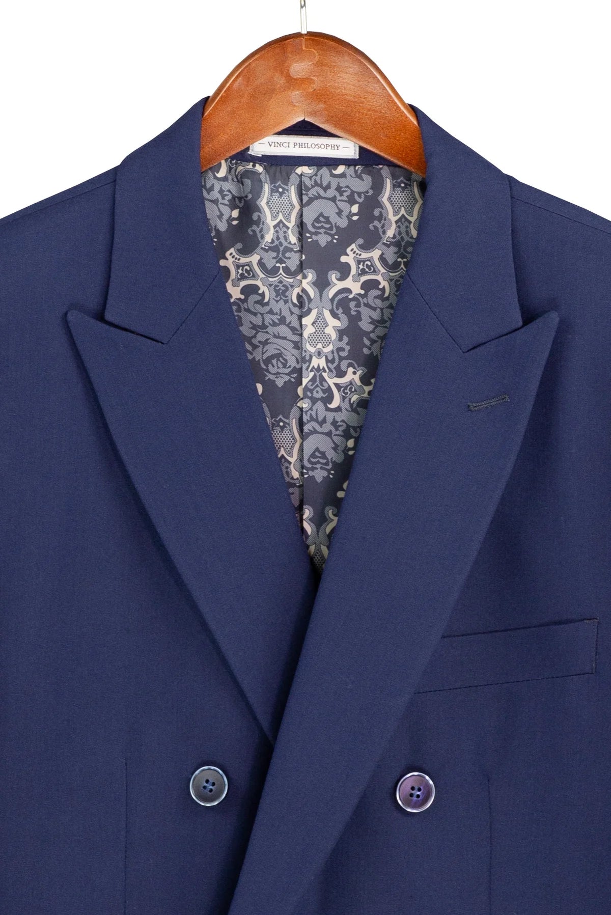Men's Navy Double Breasted Suit