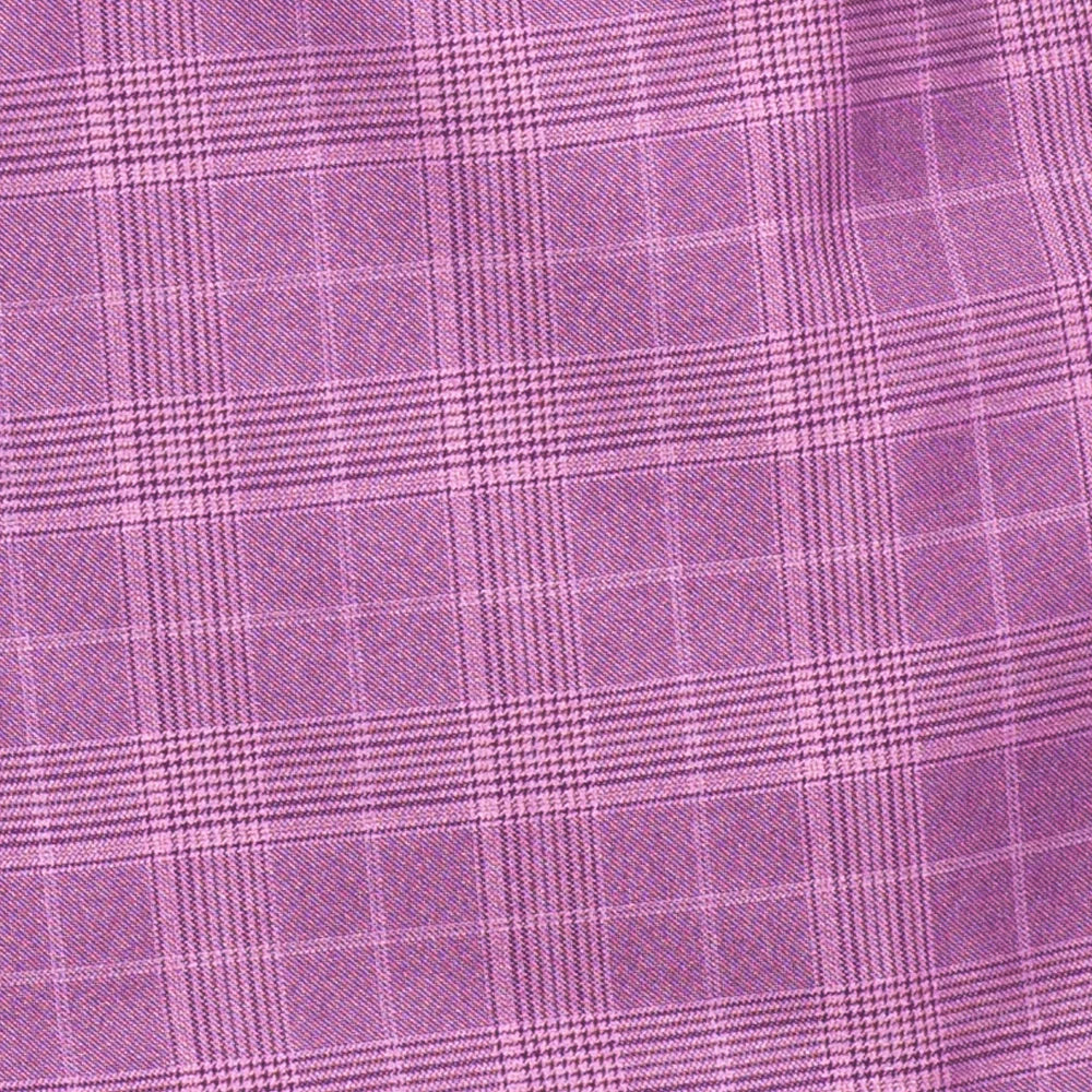 Men's Plum Glen Plaid Double Breasted Two Piece Suit