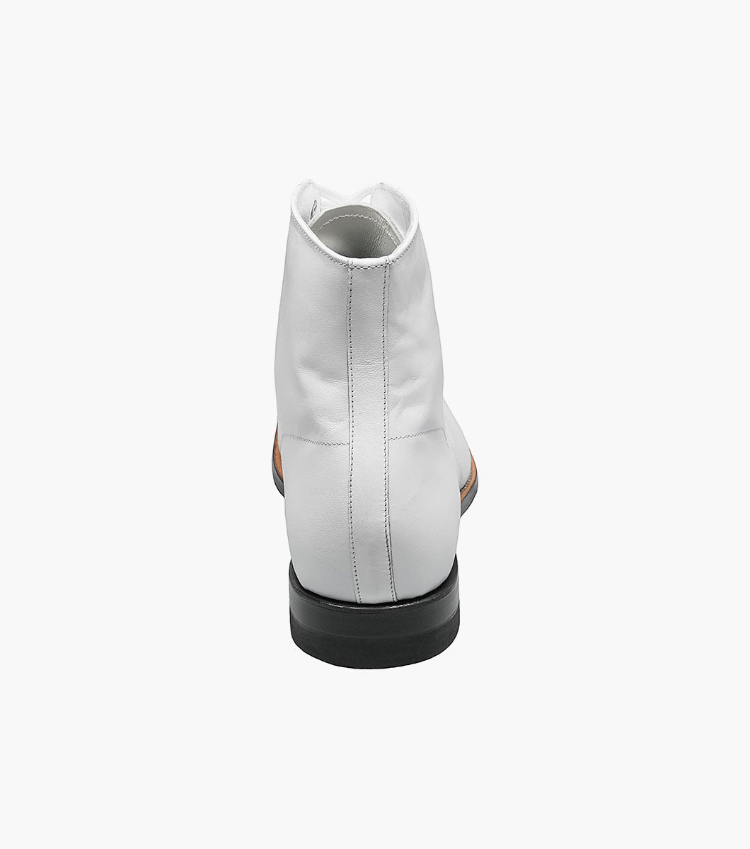 Stacy Adams MADISON Cap Toe Boot White by Stacy Adams Shoes