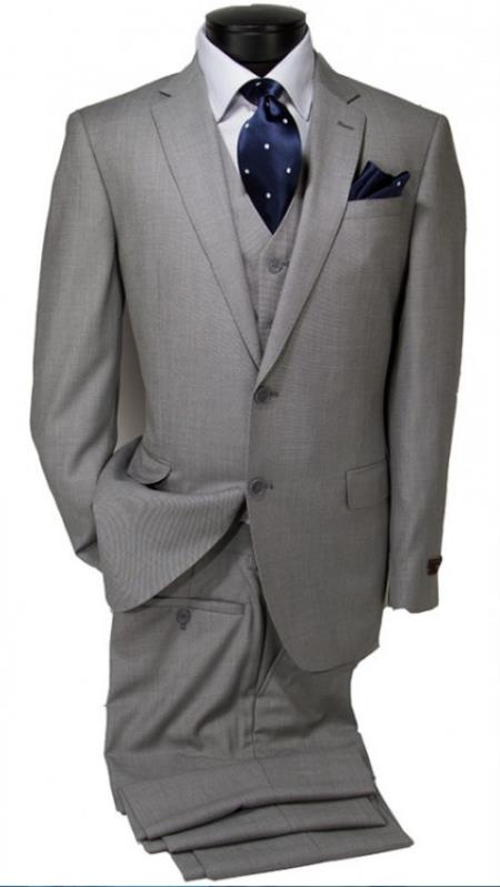100% Fabric - Slim or Modern Fit Suits - Classic Fit Alberto Nardoni Brand - 100% Percent Wool Fabric Suit - Worsted Wool Business Suit