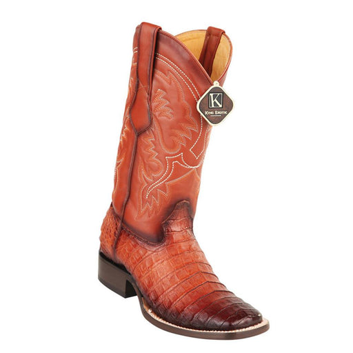 King Exotic Men's Caiman Belly Square Toe Cowboy Boot
