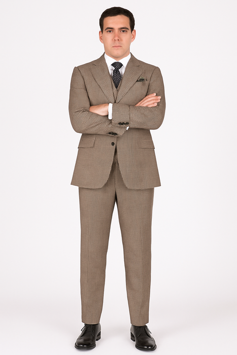 1920's 1930's Vintage Suit - Peak Lapel Suit - Vested Suit - Peak Lapel Double Breasted Suit - Classic Fit Pleated Pants