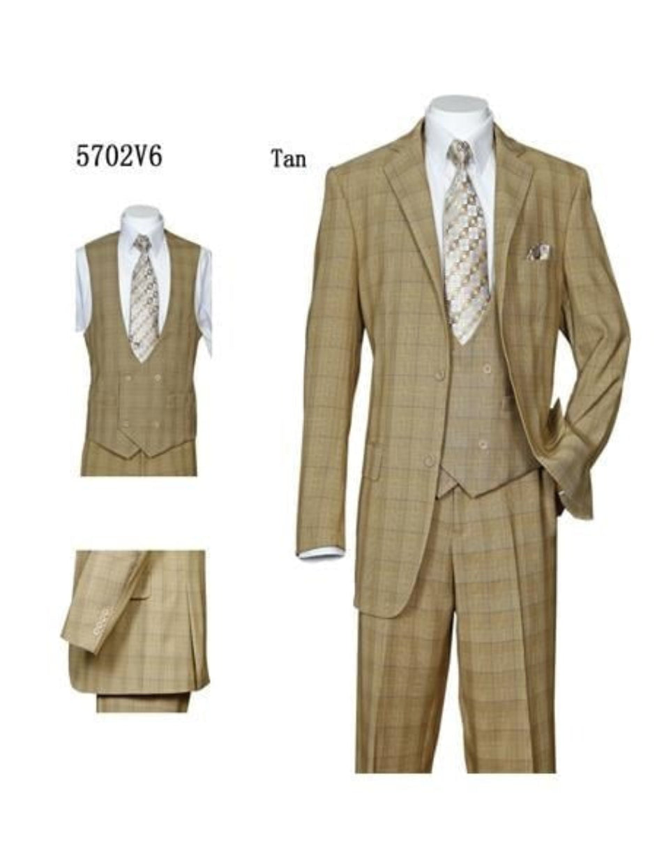 1920s Vintage Suits Pattern Checkered Suit