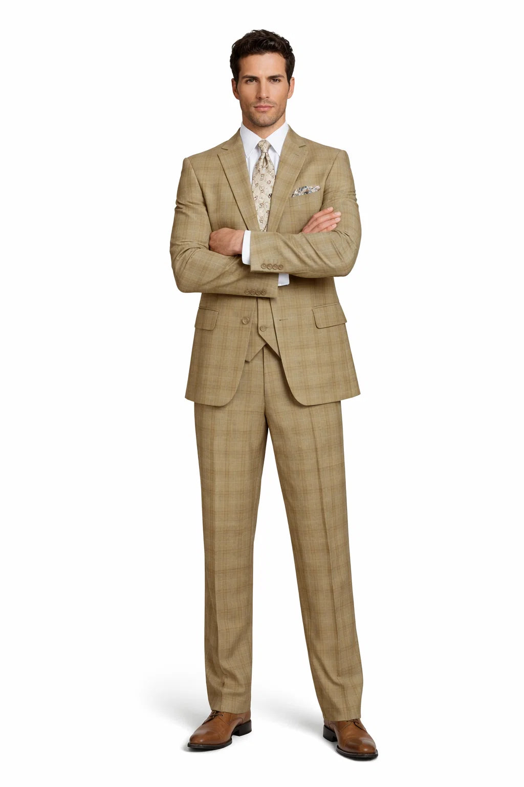 1920s Vintage Suits Pattern Checkered Suit Modern Fit