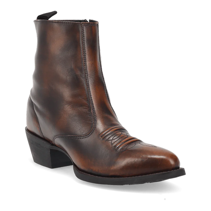 Laredo Men's Fletcher Leather Round Toe Boots with Zipper - Tan