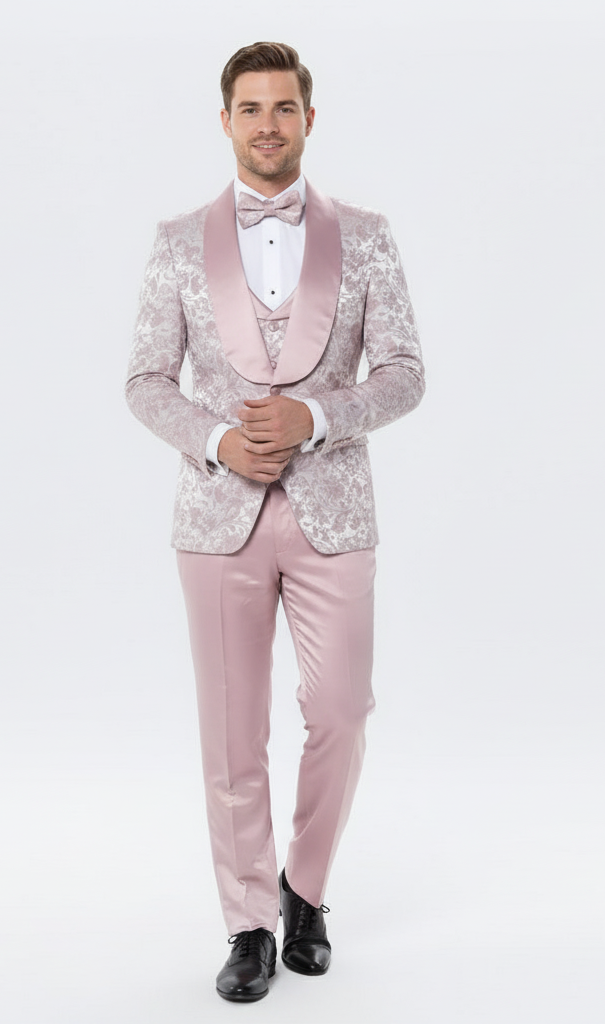 hot pink tuxedo dress Men’s Light Dusty Rose S26D