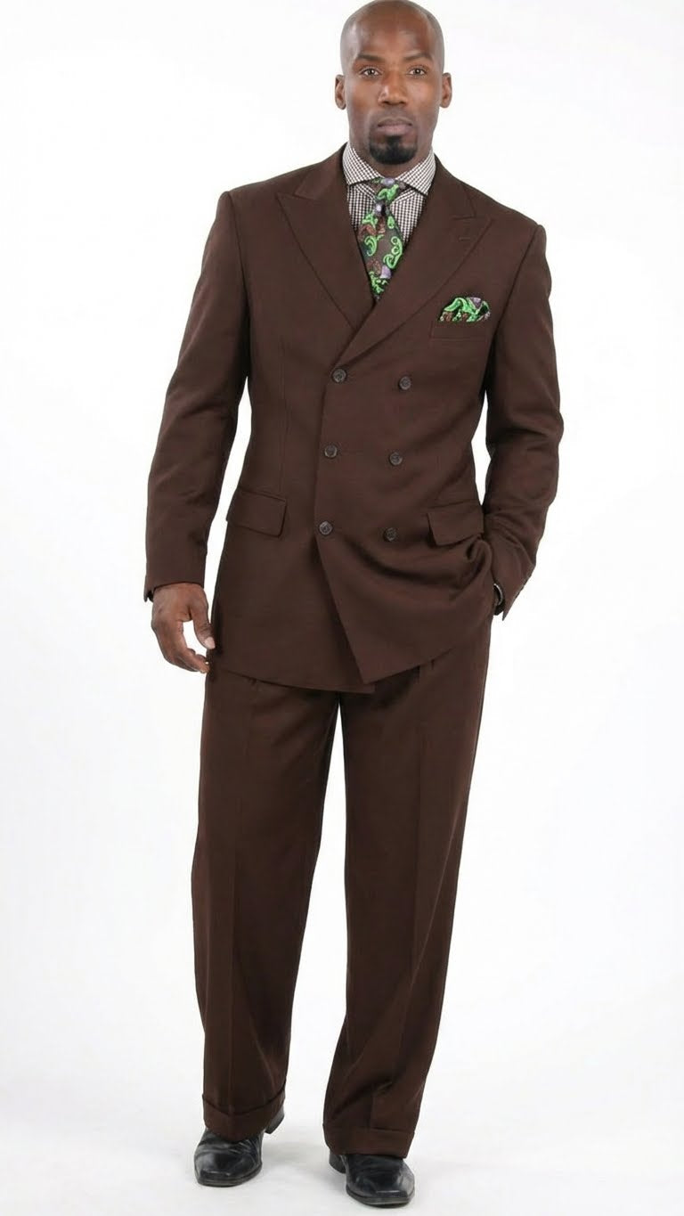 mens brown dress trousers Men’s 6 on 3 Style Double Breasted Suit with Wide Leg Pleated Pants, Classic Formal 2 Piece Suit Set Black / 56 Regular Jacket+50 Waist WEDDING A-line Burgundy Satin Simple these will quickly become Color:Silver/Mauve