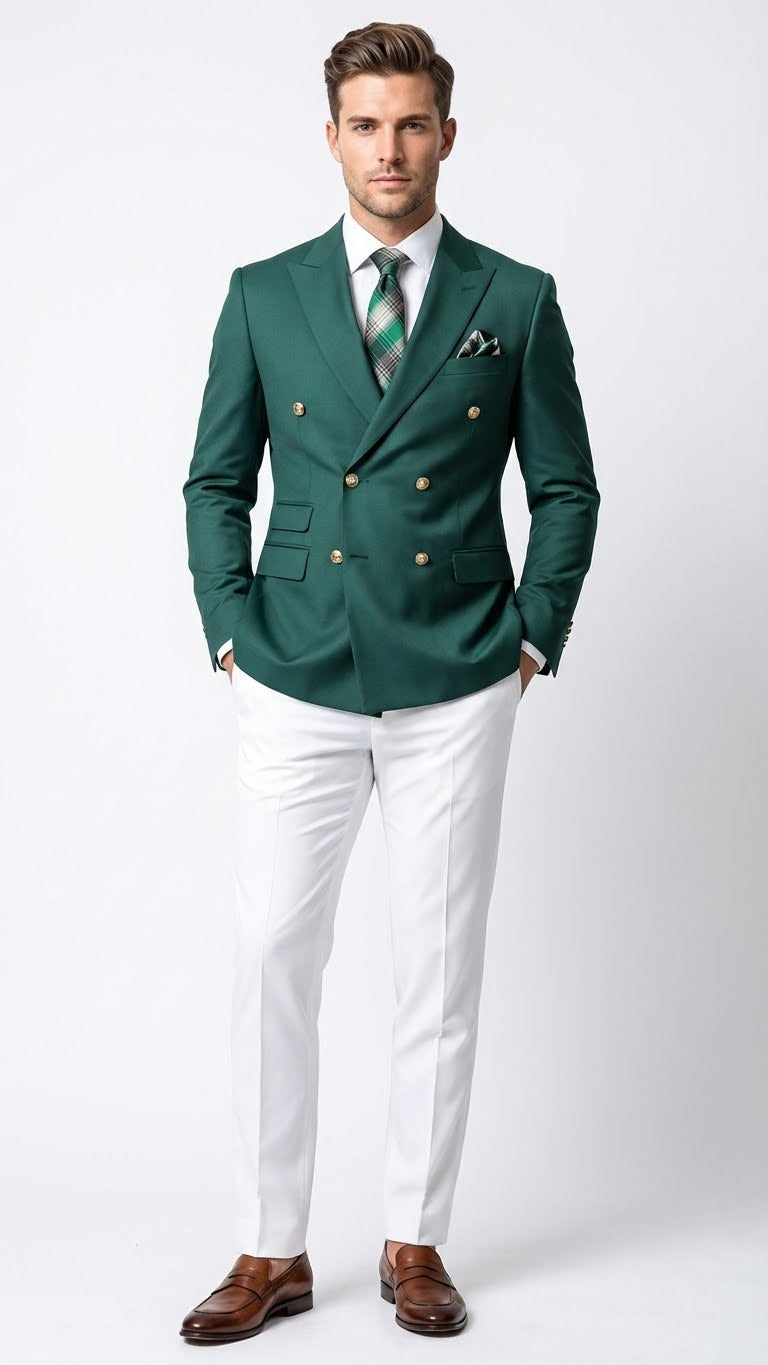green dress jacket Men's Dark Double Breasted Blazer – Hunter Olive Sport Coat 36 Short Color:MID BLUE DENIM Vintage shirt dress by pointed toe shoes providing a slim chest