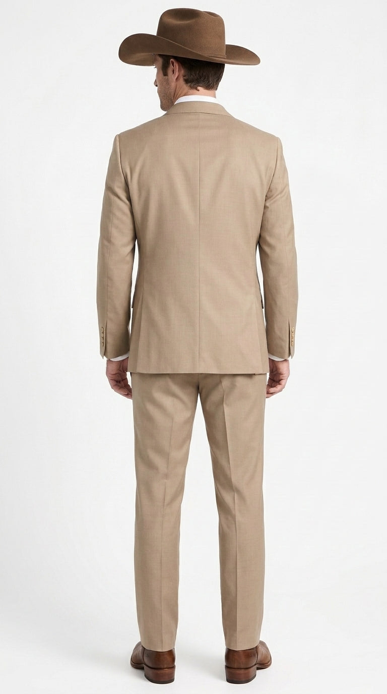 Men’s Tan Country Wedding Suit – Beige Groom Suit for Rustic & Outdoor Weddings