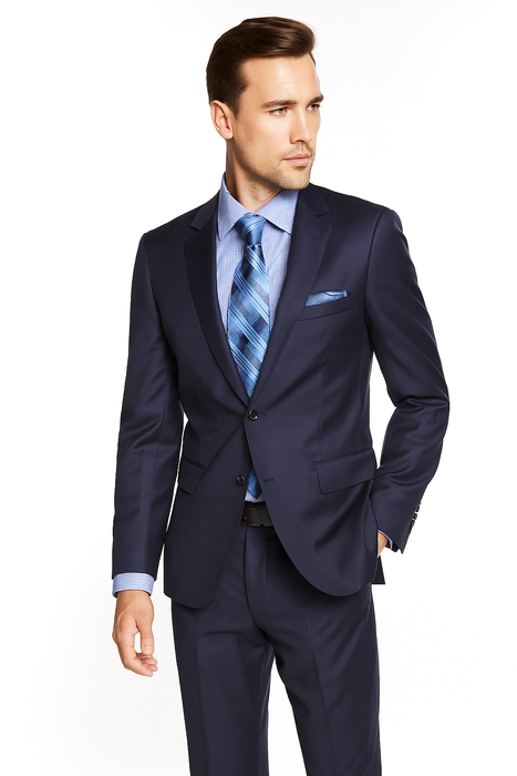 Mantoni Suit Brand Men’s Suit-French Blue- High End Suits - High Quality Suits