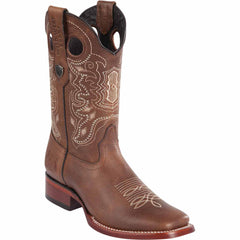 Brown Cowboy Boots Square Toe
