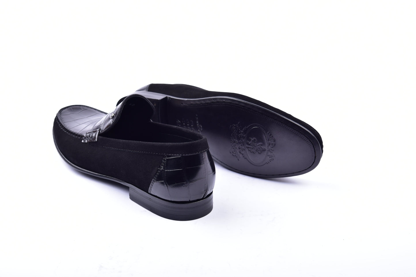 C0014057-3898C Suede And Croco print vamp-Black - Image 4