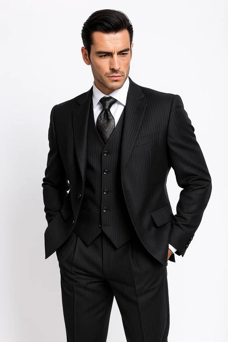 3 Piece Black Suit1