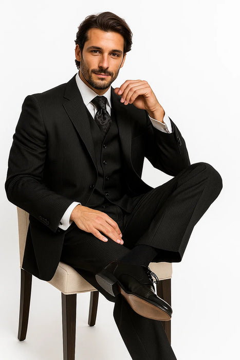 3 Piece Black Suit