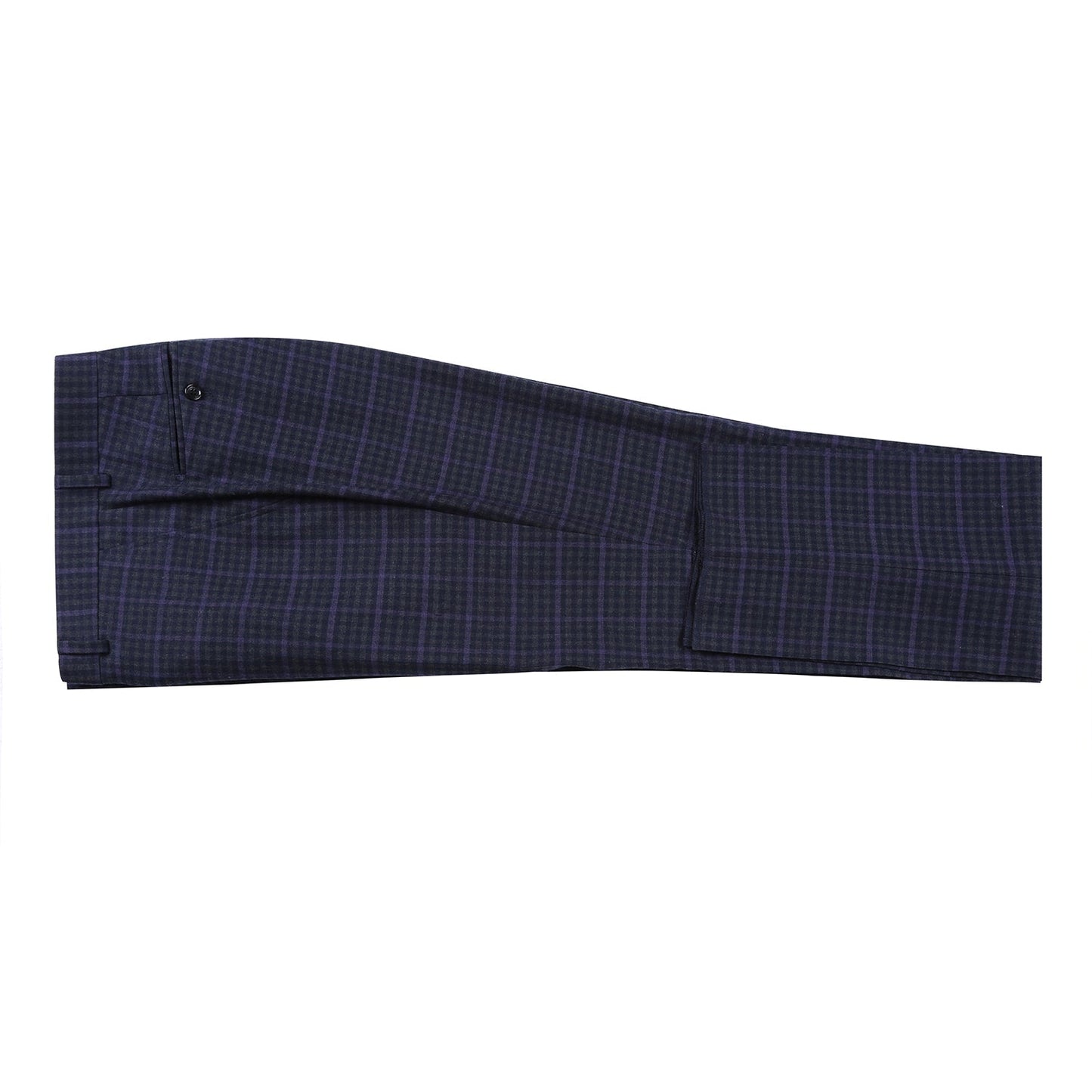 562-6 Men's Slim Fit Wool Stretch Checked Suits - Image 7
