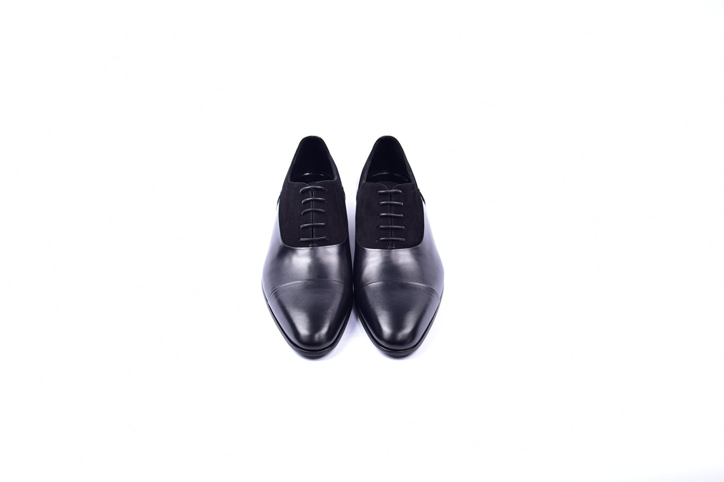 C0014041-5230 Plain toe lace up with suede vamp-Black - Image 4