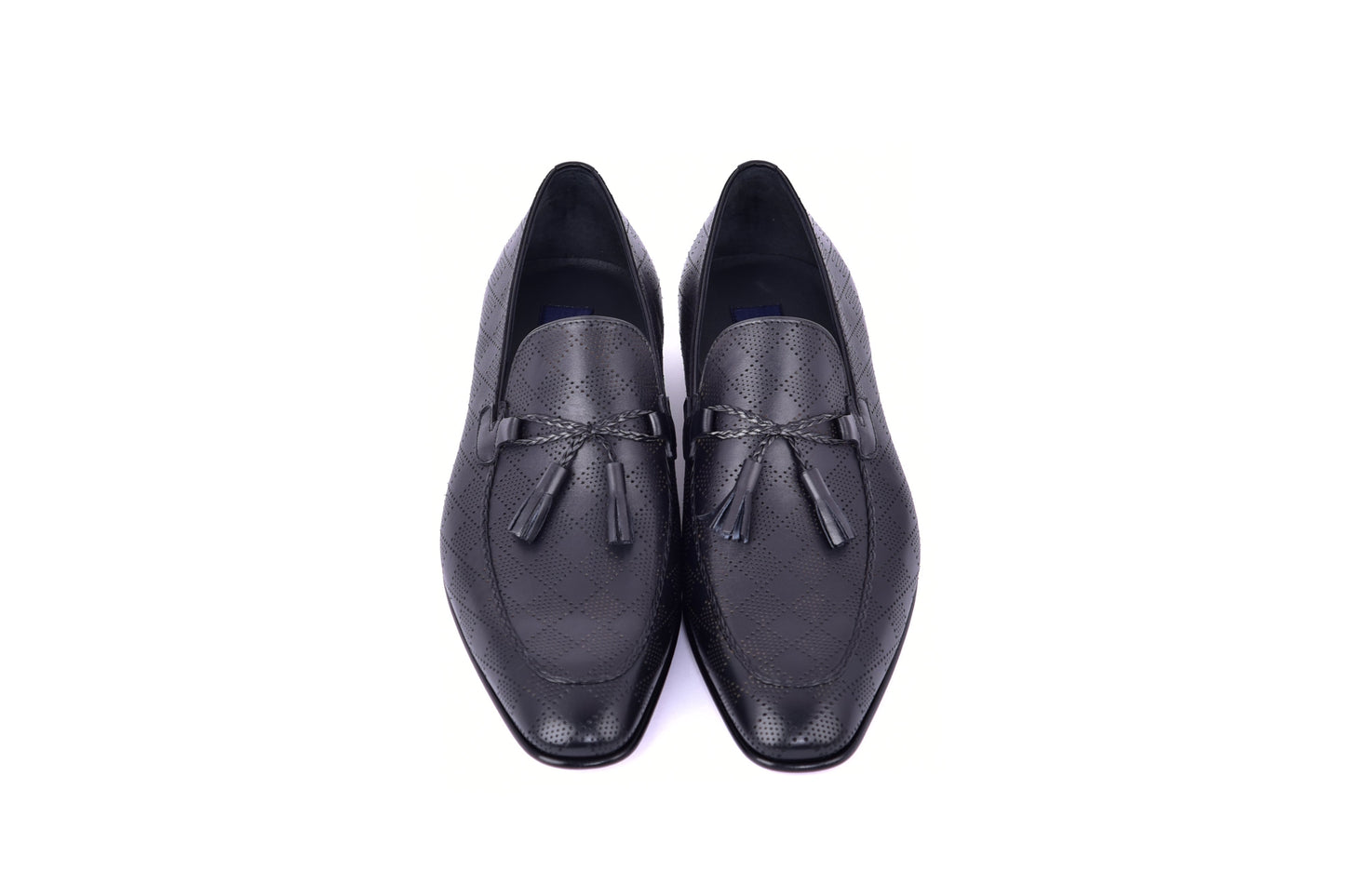 C0001113-5509 Tassel loafer with designed leather-Black - Image 4