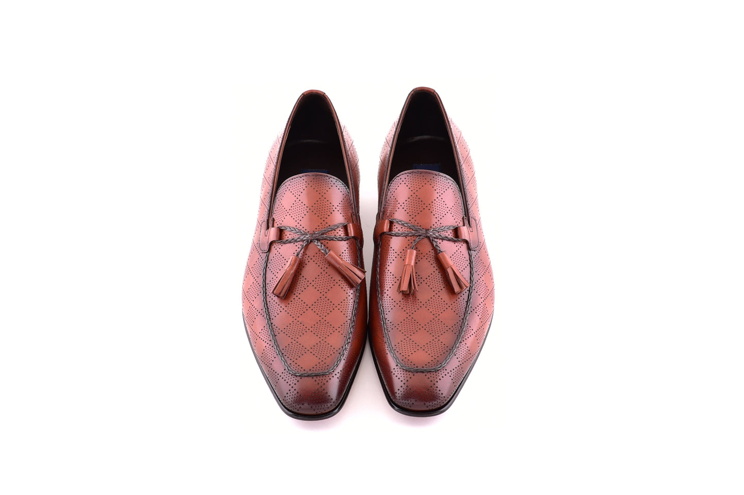 C0001112-5509 Tassel loafer with designed leather-Tan - Image 4