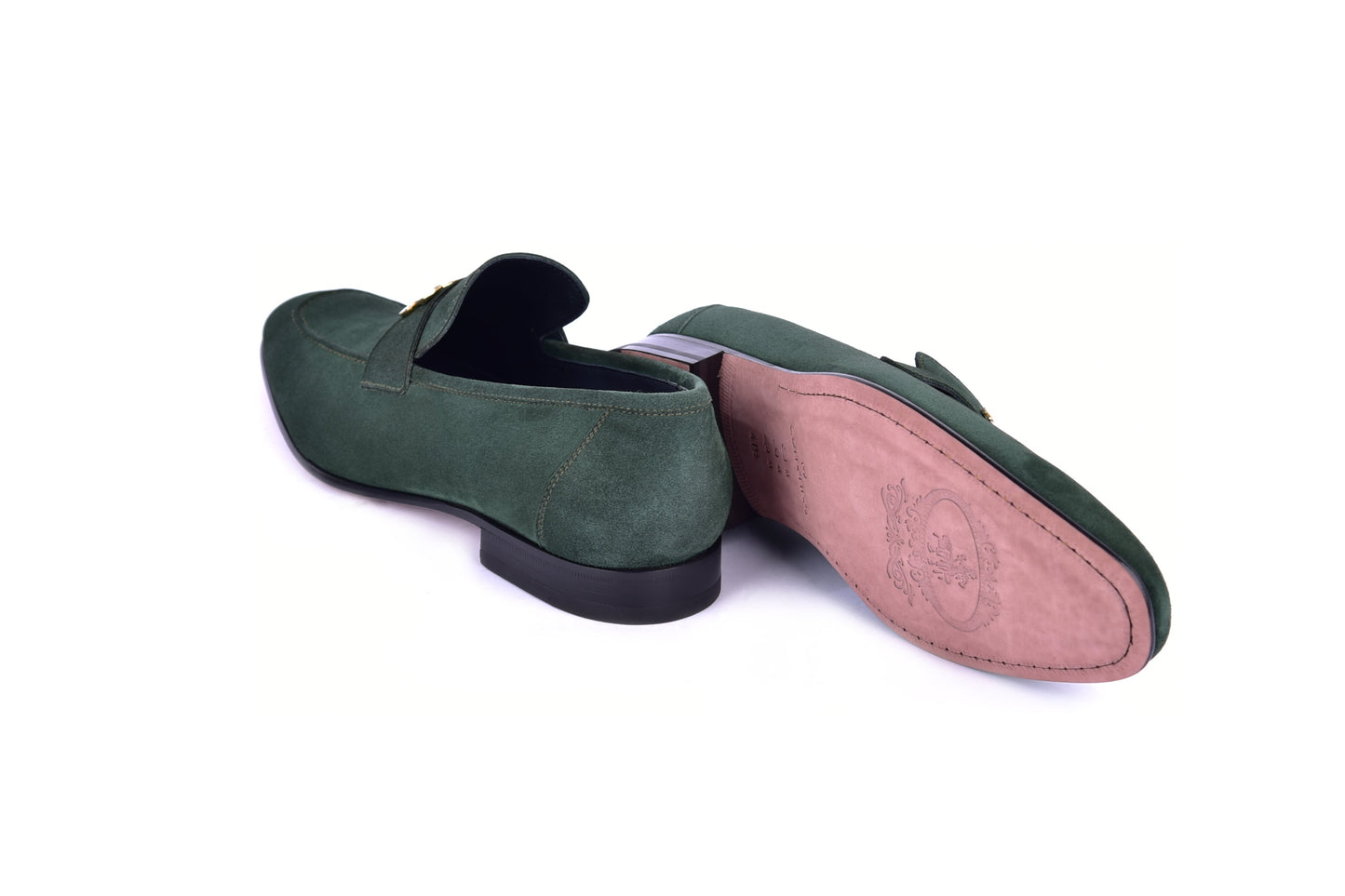C02002-5760S H buckle Suede-Green - Image 4