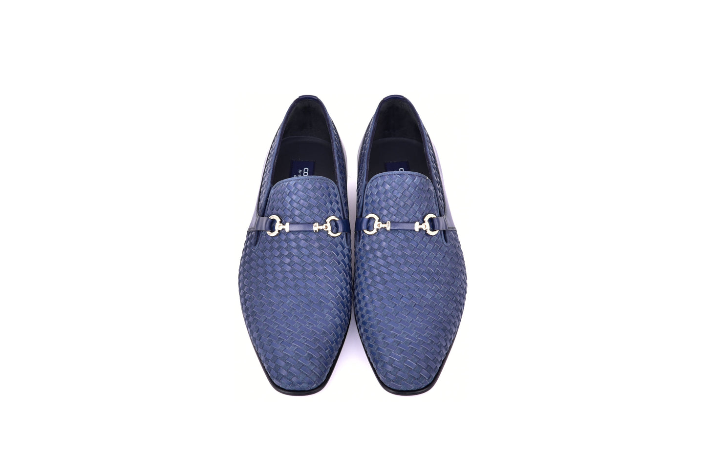 C0223-5776 Buckle hand woven Loafer Navy - Image 4