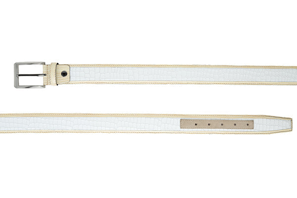 CBelt -5831- Design Leather Belt - White - Image 3