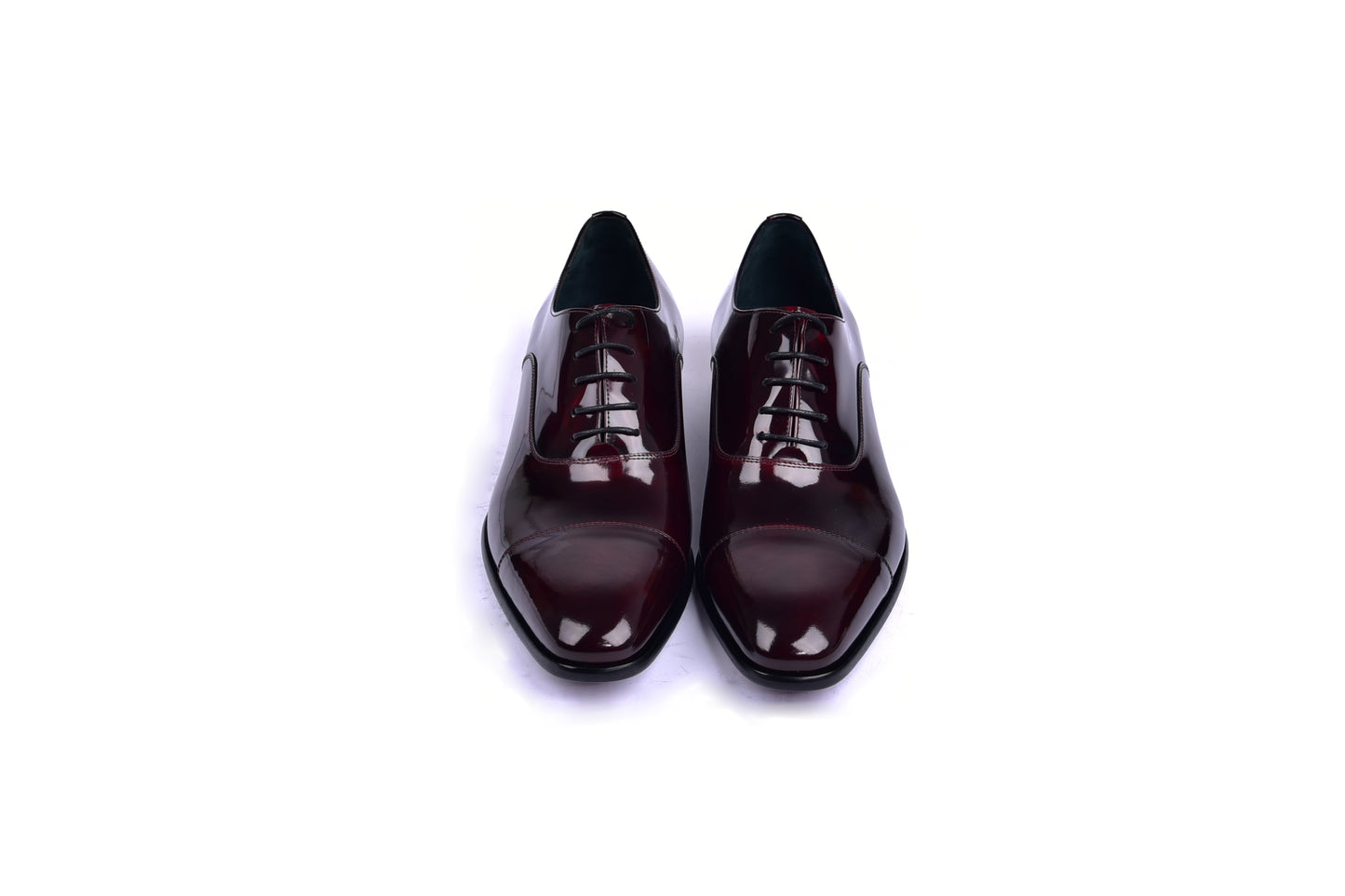 C0093-6265 Cap toe Lace up-Shinny Calf Burgundy - Image 4