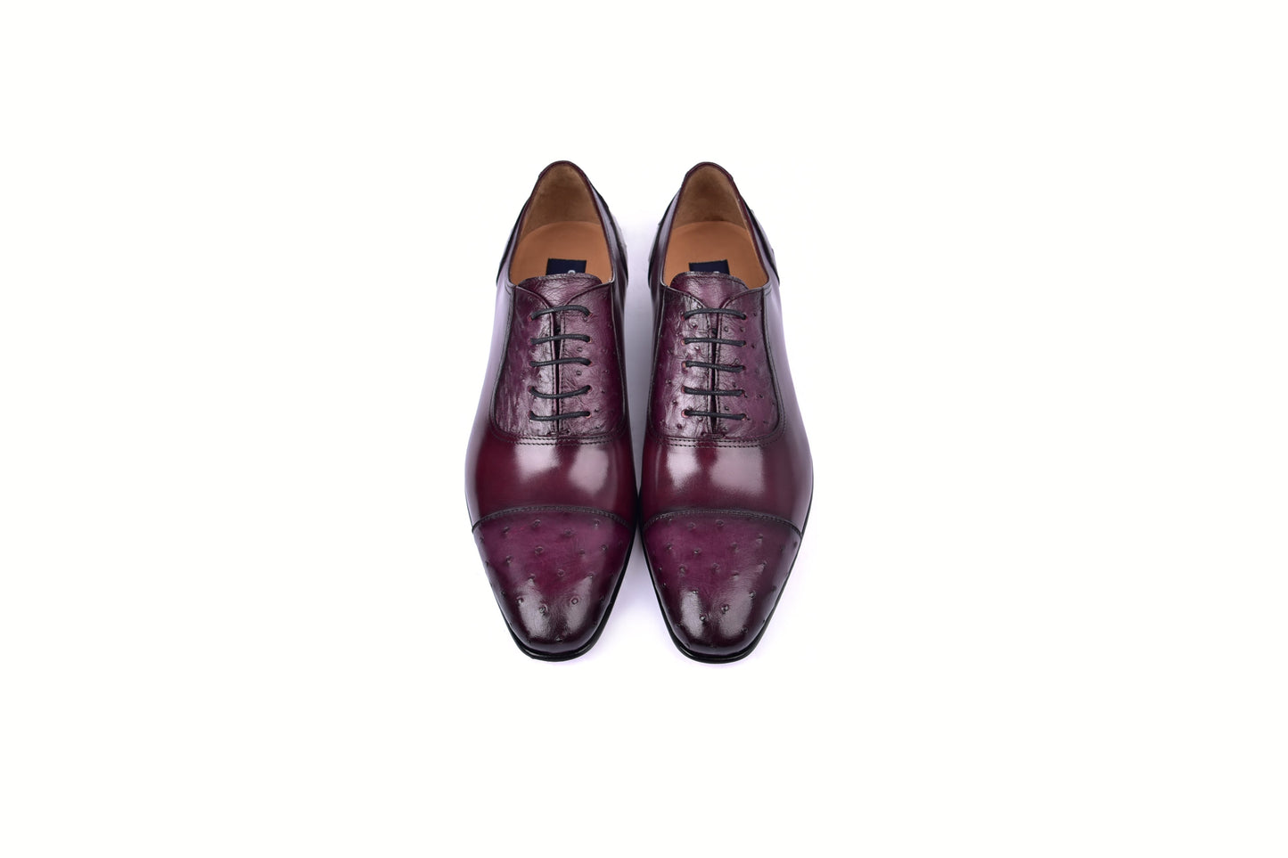 C00013-6708 Cap toe Ostrich-Burgundy - Image 4