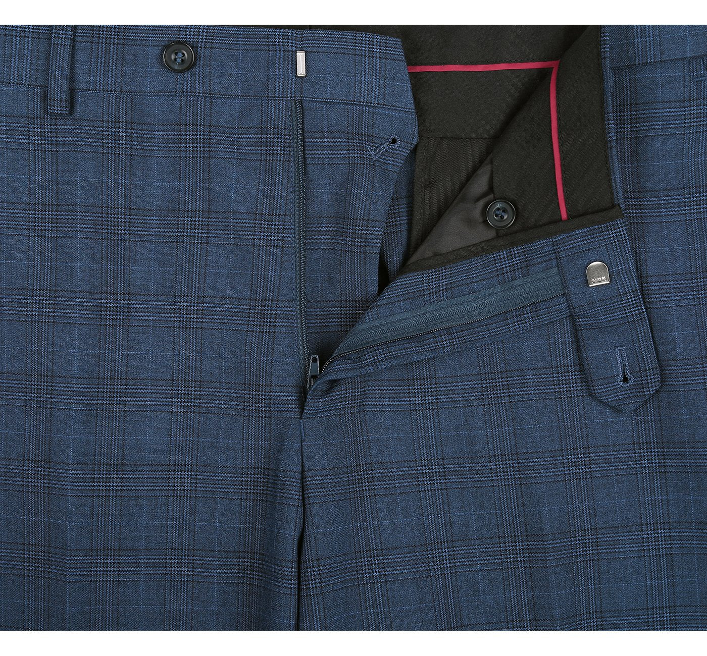 278-2 Men's 3-Piece Classic Fit Single Breasted Windowpane Suit - Image 6
