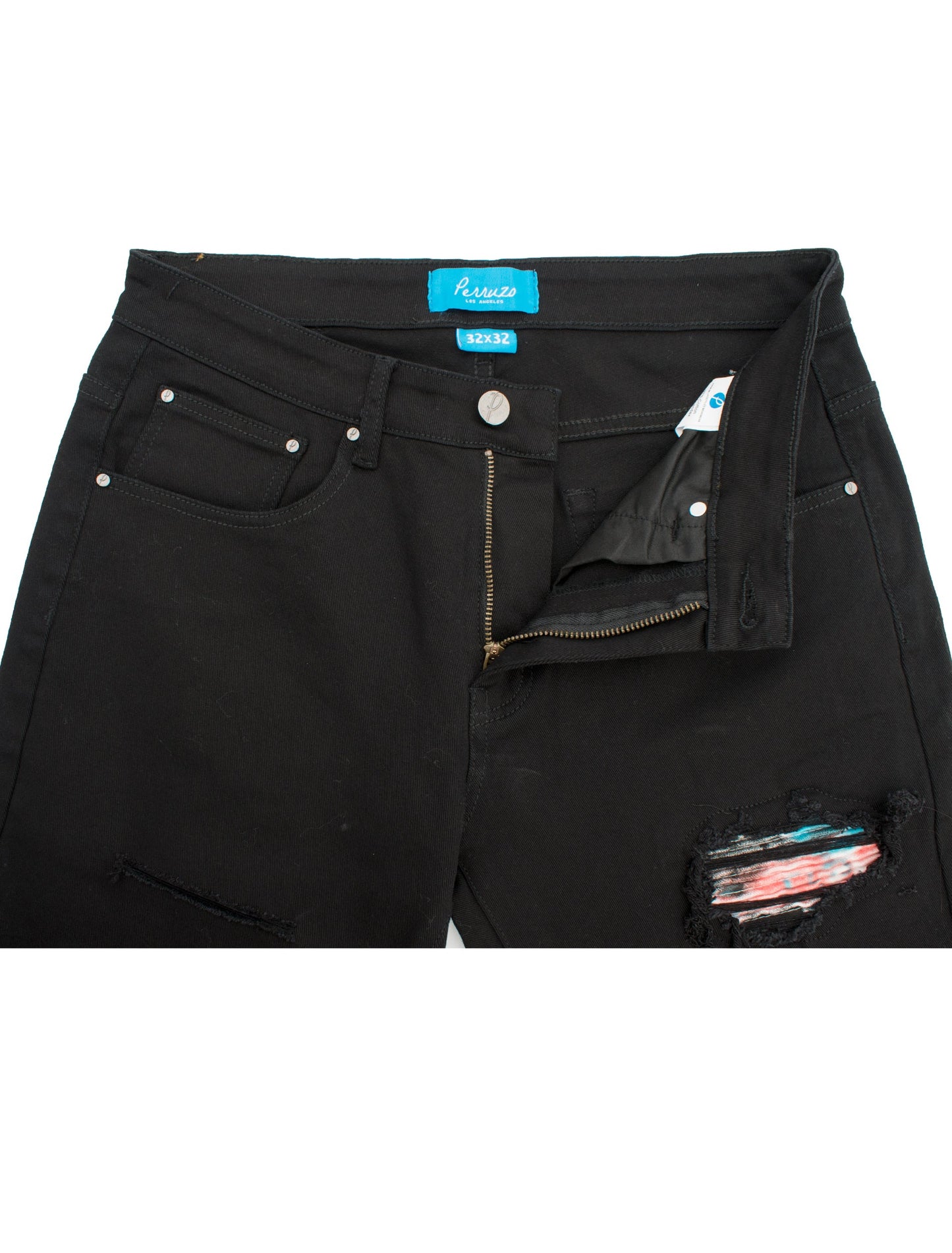 PX Denim, multicolor Quilted knee Patch