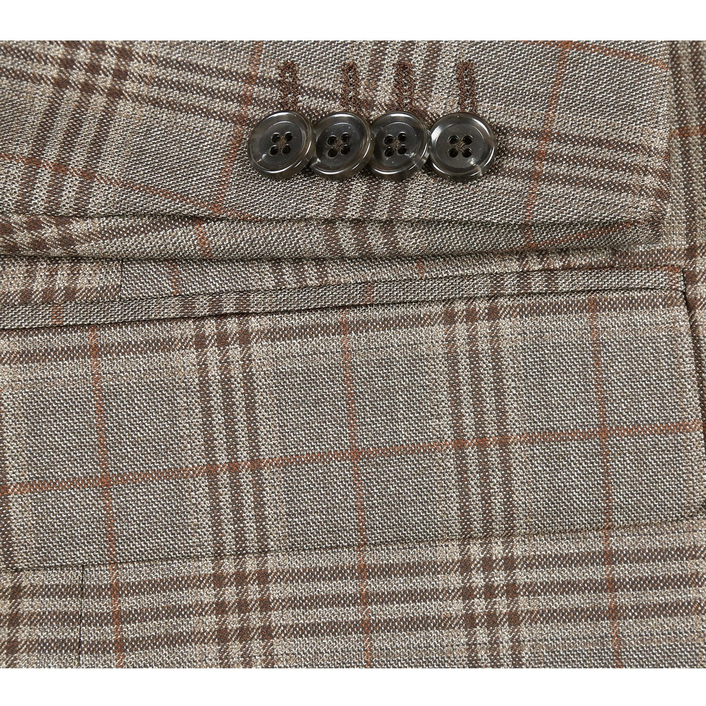 563-12 Men's Slim Fit Wool Checked Suits - Image 7
