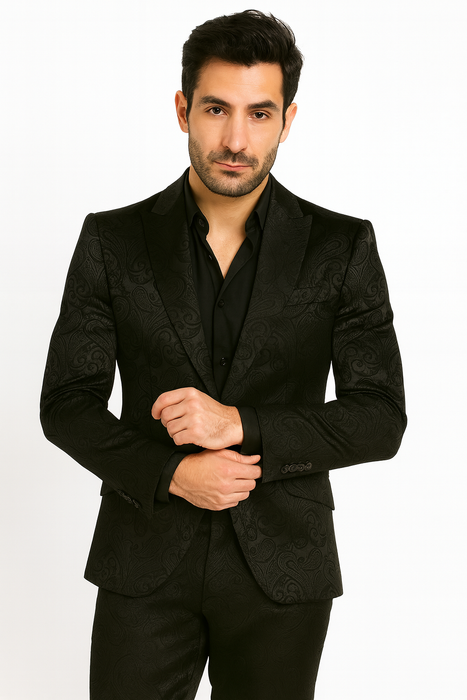 Alberto Nardoni Brand Men's Blazer Black