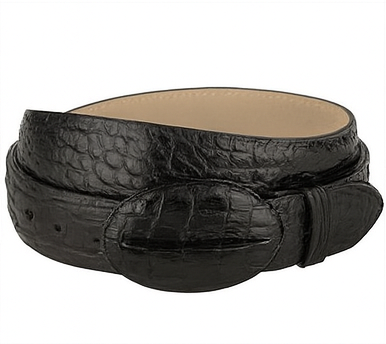 Original Caiman Hornback Skin Black Western Style Belt
