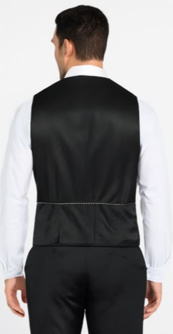 Men's Solid Black Vest