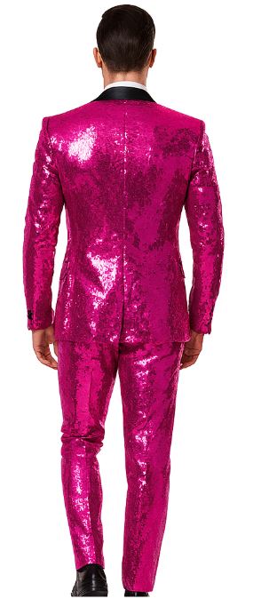 Pink Fabric Glitter Suit