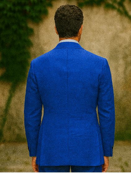 Royal Blue Linen Suit - Royal Blue Linen Suit - Royal Blue Tiffany Color