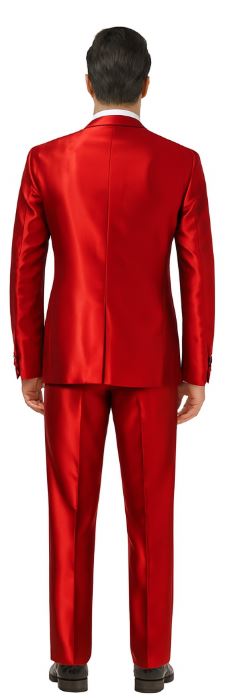 Sateen Flashy Suit - Red