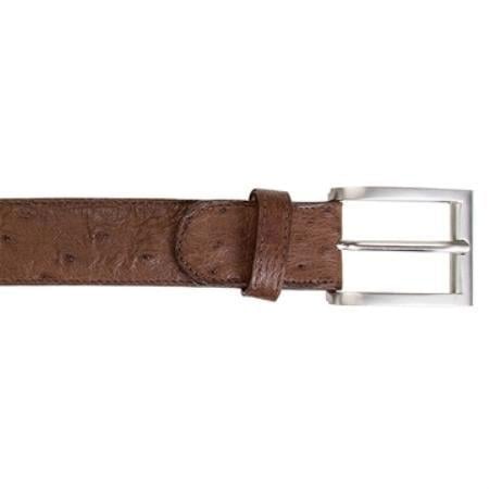 Authentic Genuine Skin Italian Brown Ostrich Quill Belt Available In 1 Size Only 44w