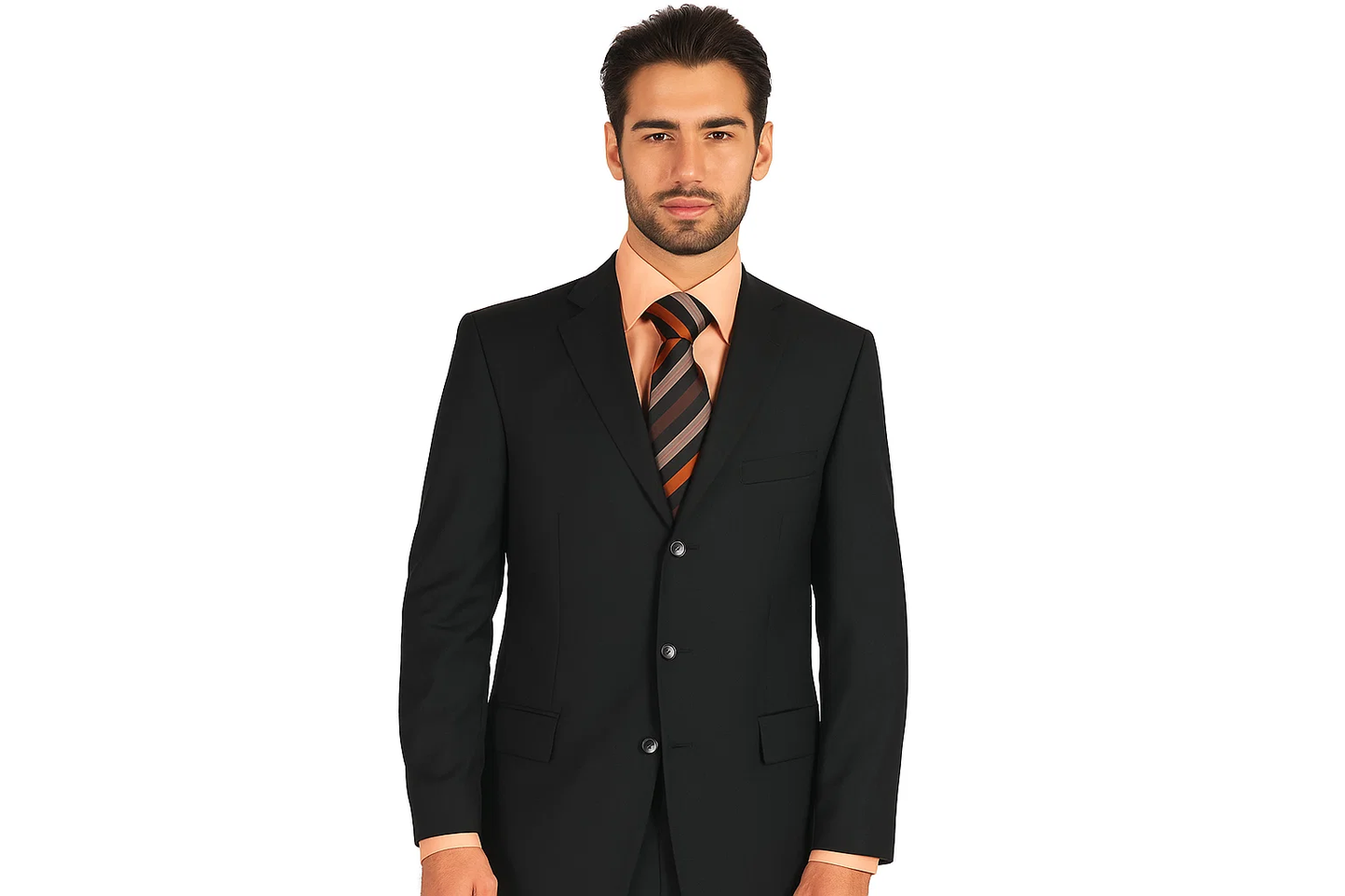 Cheap Plus Size Suits For Men - Big and Tall Suit For Big Guys Black - Image 2