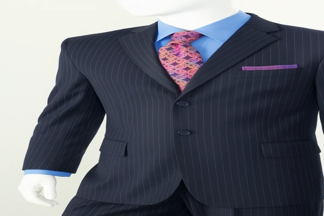 Cheap Plus Size Suits For Men - Big and Tall Suit For Big Guys Navy