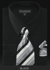 Affordable Clearance Cheap Mens Dress Shirt Sale Online Trendy - PREMIUM TIE - Black Men's Dress Shirt