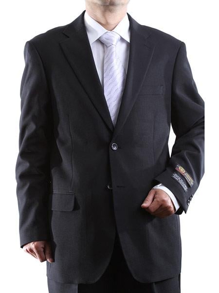 Bolzano Men's Two Button 100% Polyester Dress Suit With Pleated Pant