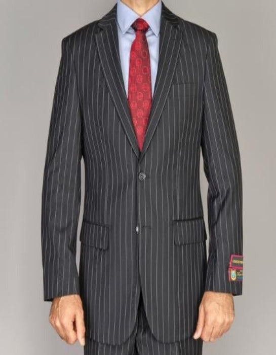 Black Pinstripe Bold Bold Chalk Stripe Pinstripe Suits