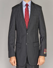 Black Pinstripe Bold Bold Chalk Stripe Pinstripe Suits