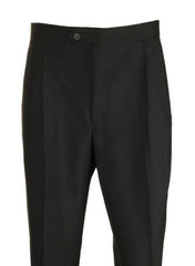 Clothing Black Pleated 100% Wool Dress Pants unhemmed unfinished bottom