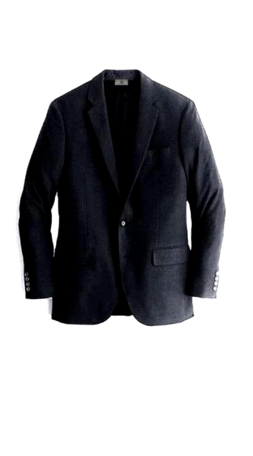Black Mens Winter Blazer - Cashmere and Winter Fabric Dress Jacket