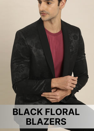Black Floral Blazers
