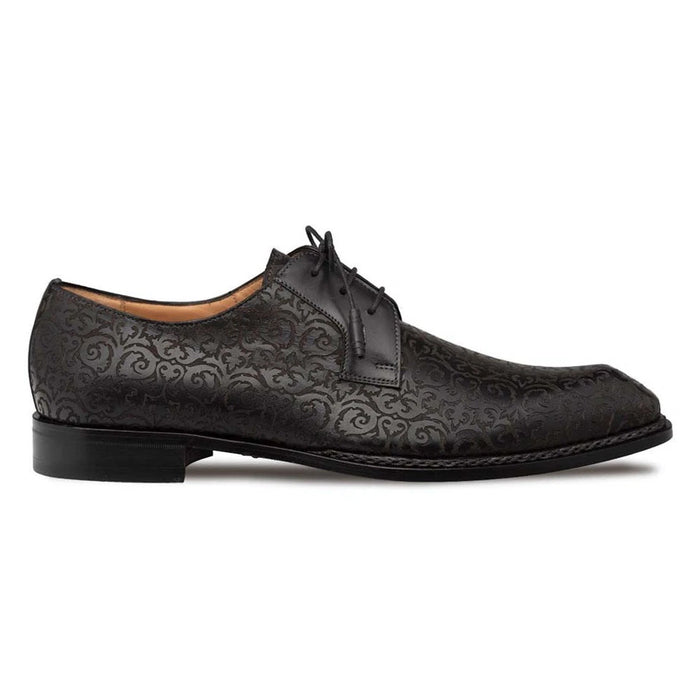 Mezlan Men's Lontani Black Leather Brogue Derby Shoes – Lace-Up Dress Style