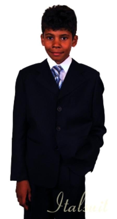 Boys Suits Super 150's Italian super fine Kids Sizes poly~rayon Black Suits Perfect for toddler Suit wedding attire outfits