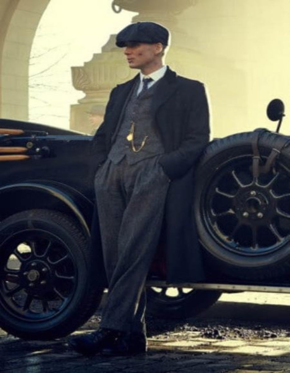 Brand New Quality Peaky Blinders Style Tweed Vested Peaky Blinders Suits - Peaky Blinders Outfit + Overcoat + Hat
